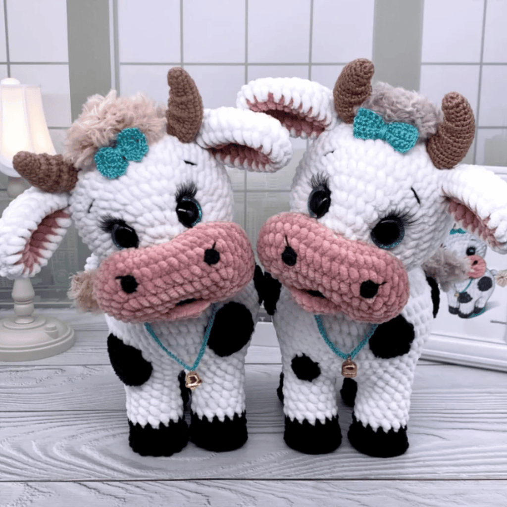 Daisy the Cow Amigurumi Crochet Pattern PDF Farm Animal Plush Tutorial