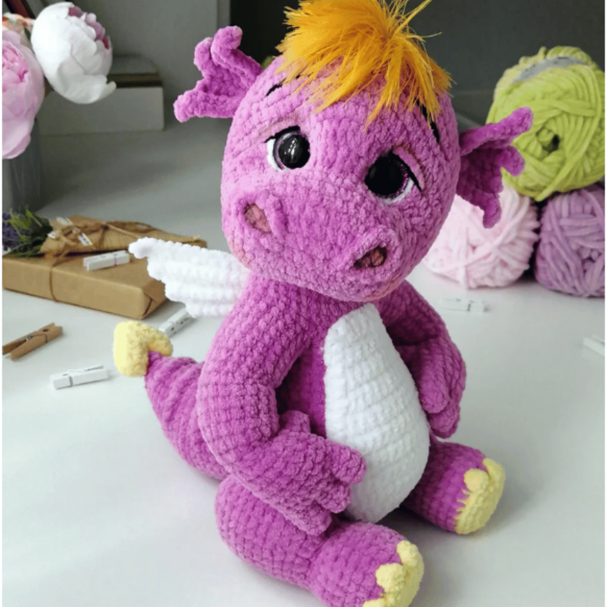 Ember the Dragon 🐉 – Amigurumi Crochet Pattern PDF (Fantasy Plush Dragon)