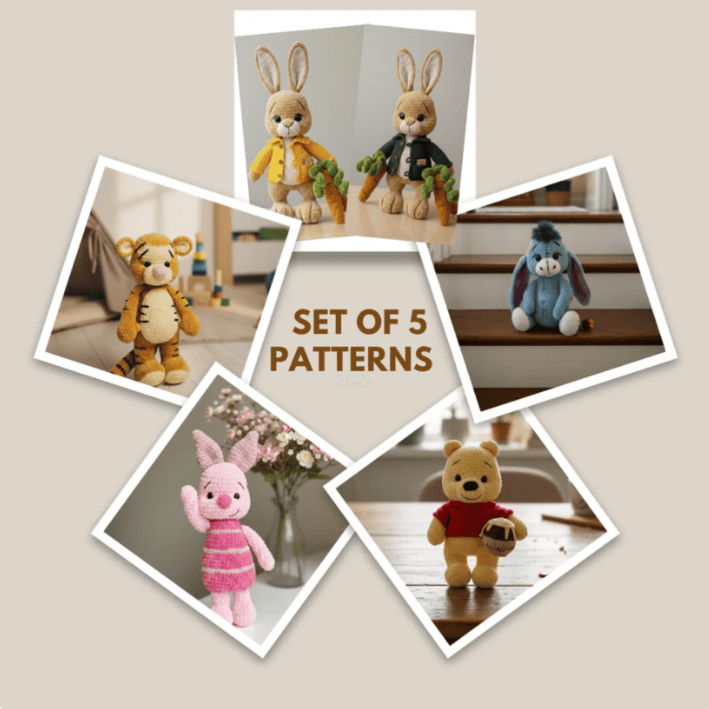 Magical Animals – Amigurumi Crochet Pattern Bundle PDF ( Set of 5 Patterns )