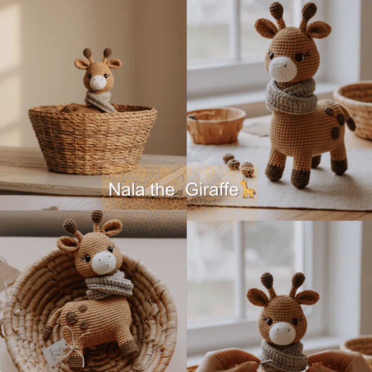 Nala the Giraffe 🦒 – Amigurumi Crochet Pattern PDF (Cute Handmade Plush Giraffe)