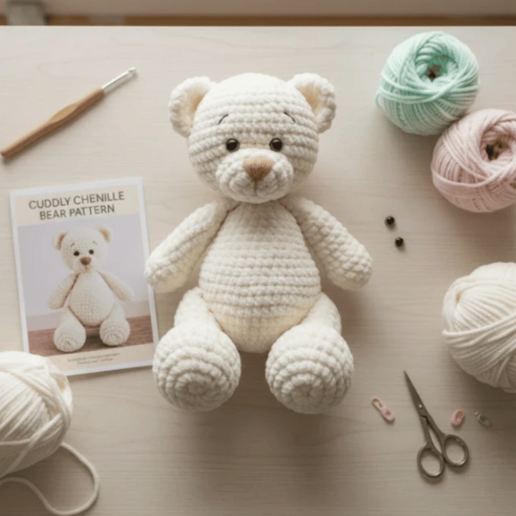 Sleepytime Teddy Bear – Amigurumi Crochet Pattern PDF (Cute Handmade Plush Bear)