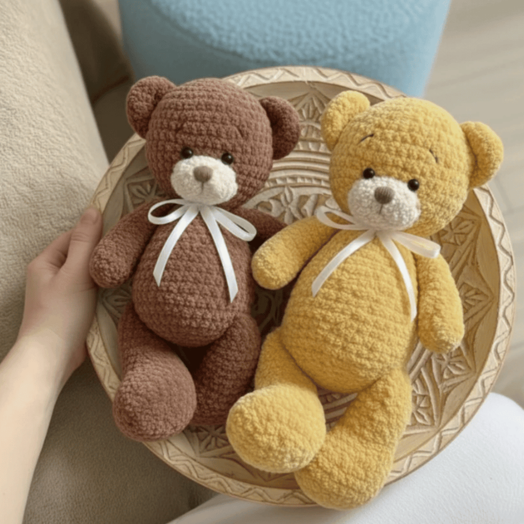 Sleepytime Teddy Bear – Amigurumi Crochet Pattern PDF (Cute Handmade Plush Bear)
