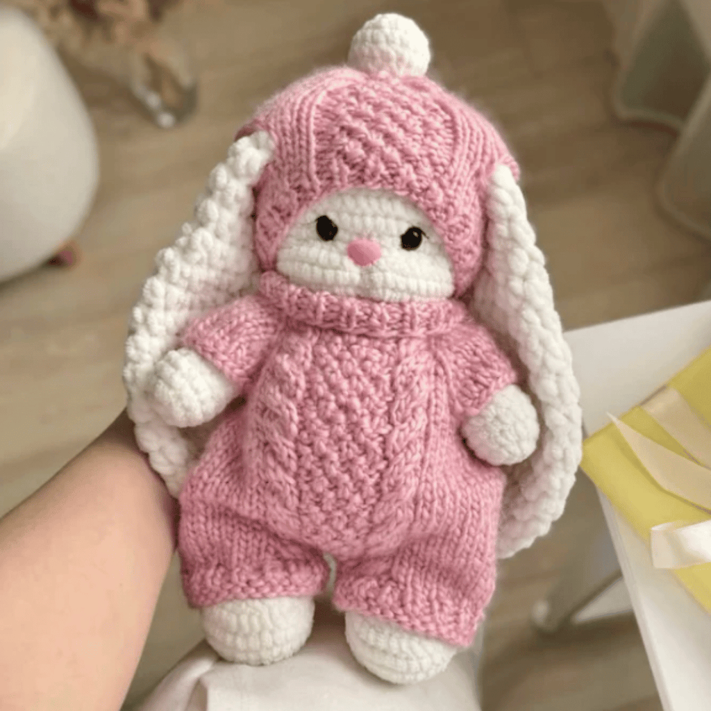 Sophie le Lapin  – Ensemble de Patrons Knitting  2–en–1 🇫🇷