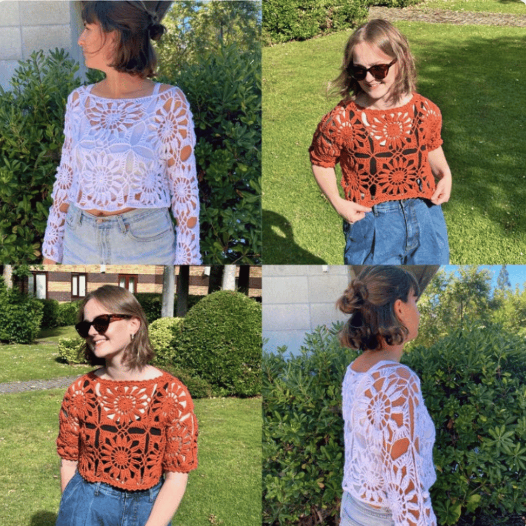 Florabelle Summer Top – Crochet Pattern PDF (Boho Floral Crochet Top)