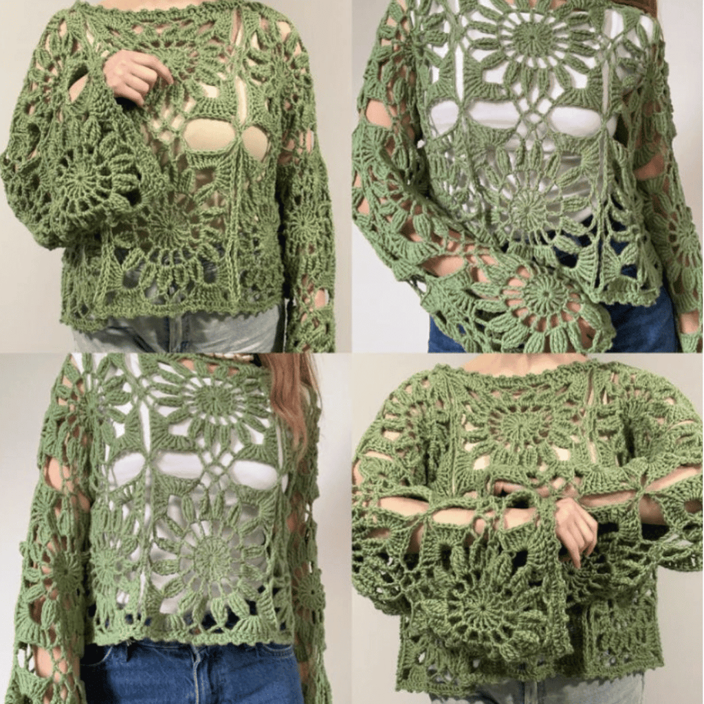 Florabelle Summer Top – Crochet Pattern PDF (Boho Floral Crochet Top)
