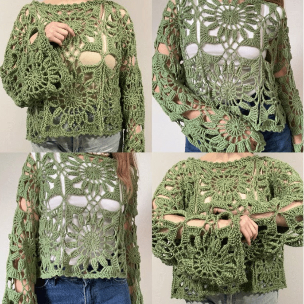 Florabelle Summer Top – Crochet Pattern PDF (Boho Floral Crochet Top)