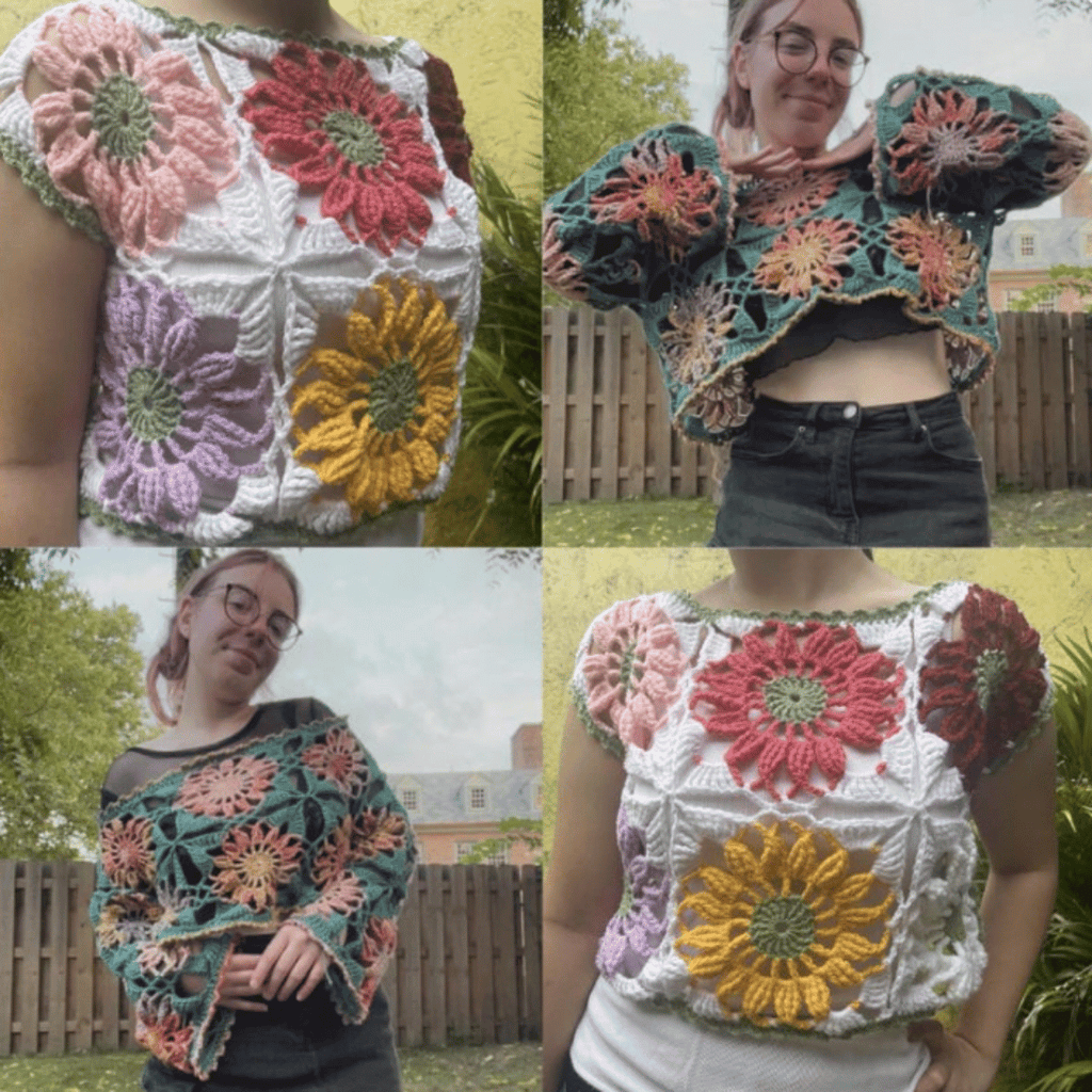 Florabelle Summer Top – Crochet Pattern PDF (Boho Floral Crochet Top)