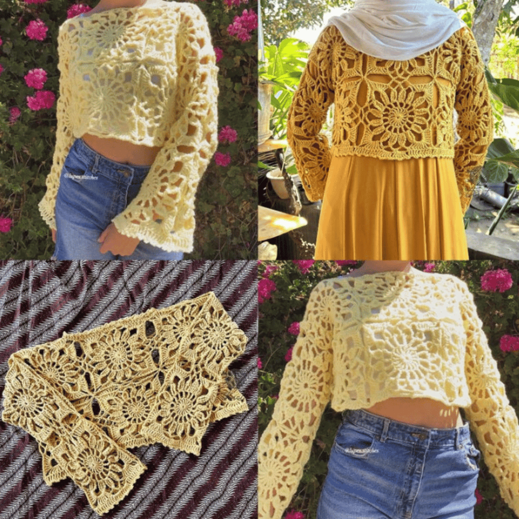 Florabelle Summer Top – Crochet Pattern PDF (Boho Floral Crochet Top)