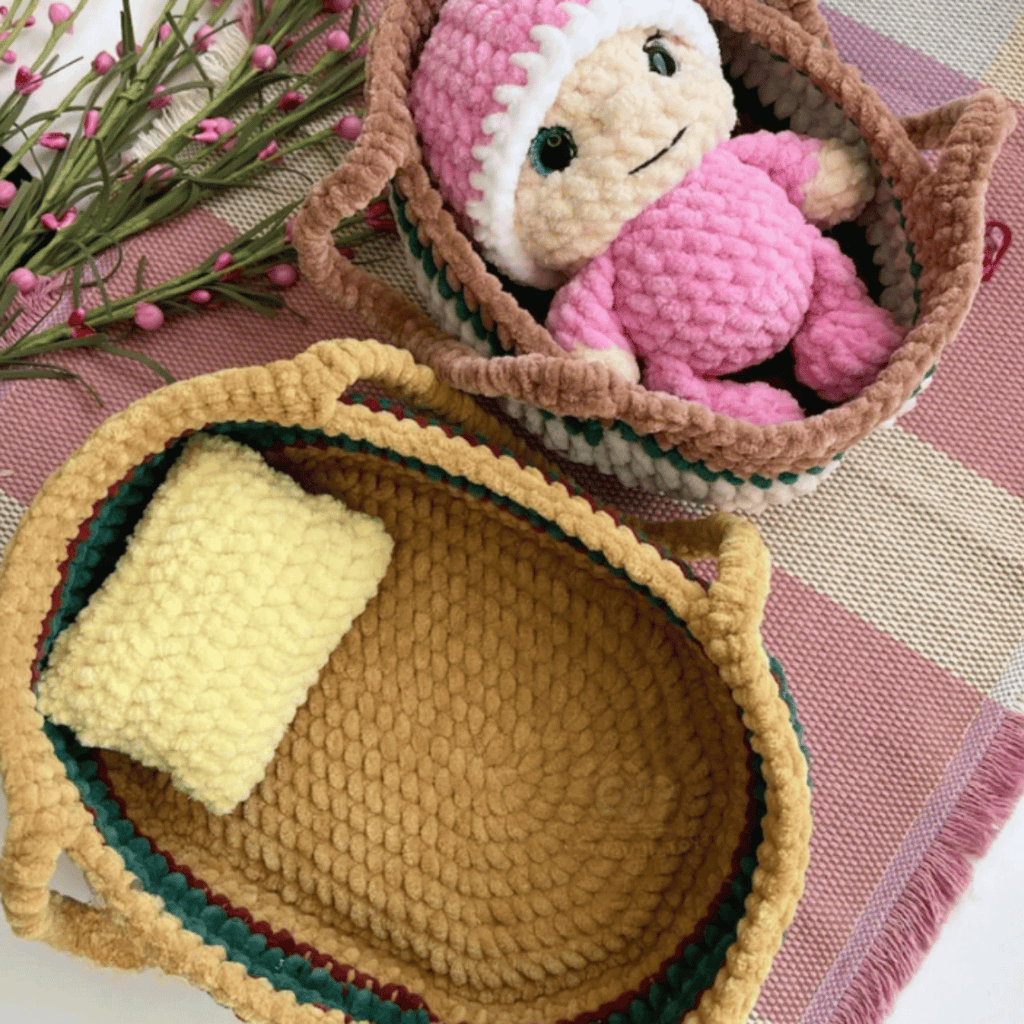 Baby Mila Crochet Baby with Carry Basket PDF Amigurumi Doll Tutorial