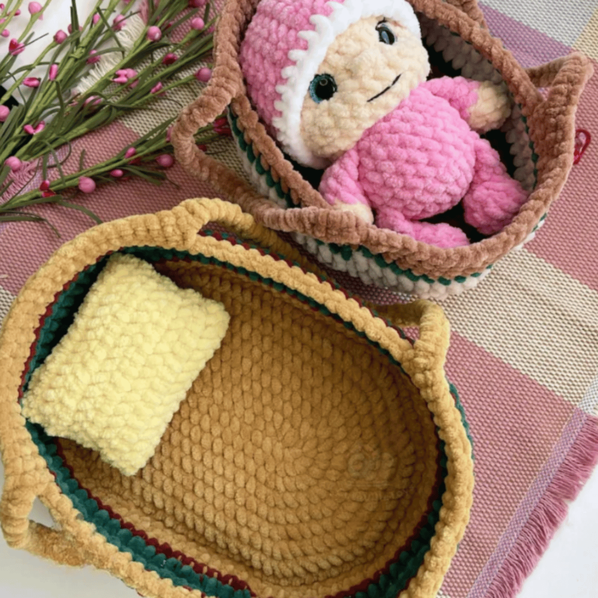 Baby Mila Crochet Baby with Carry Basket PDF Amigurumi Doll Tutorial