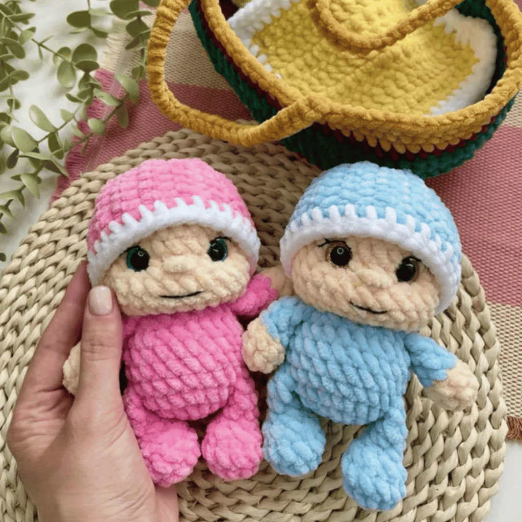 Baby Mila Crochet Baby with Carry Basket PDF Amigurumi Doll Tutorial