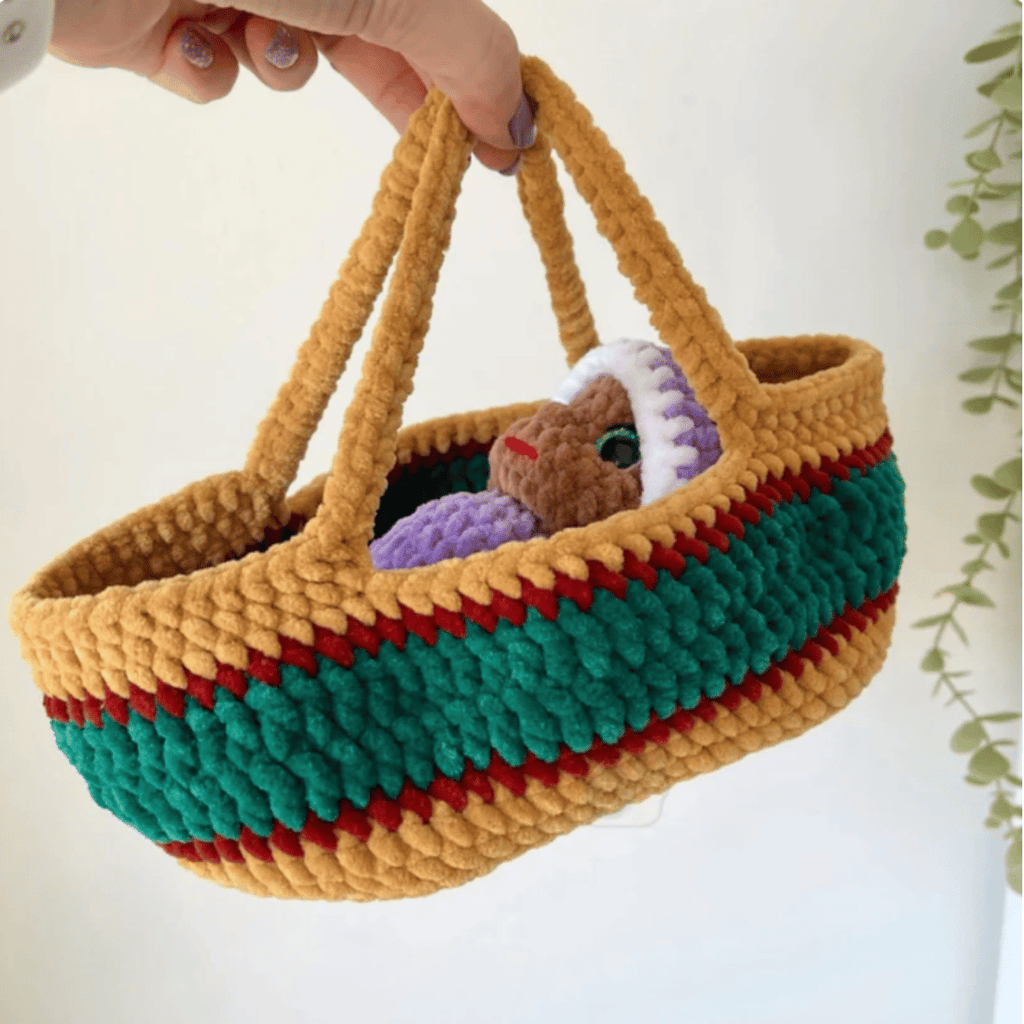Baby Mila Crochet Baby with Carry Basket PDF Amigurumi Doll Tutorial