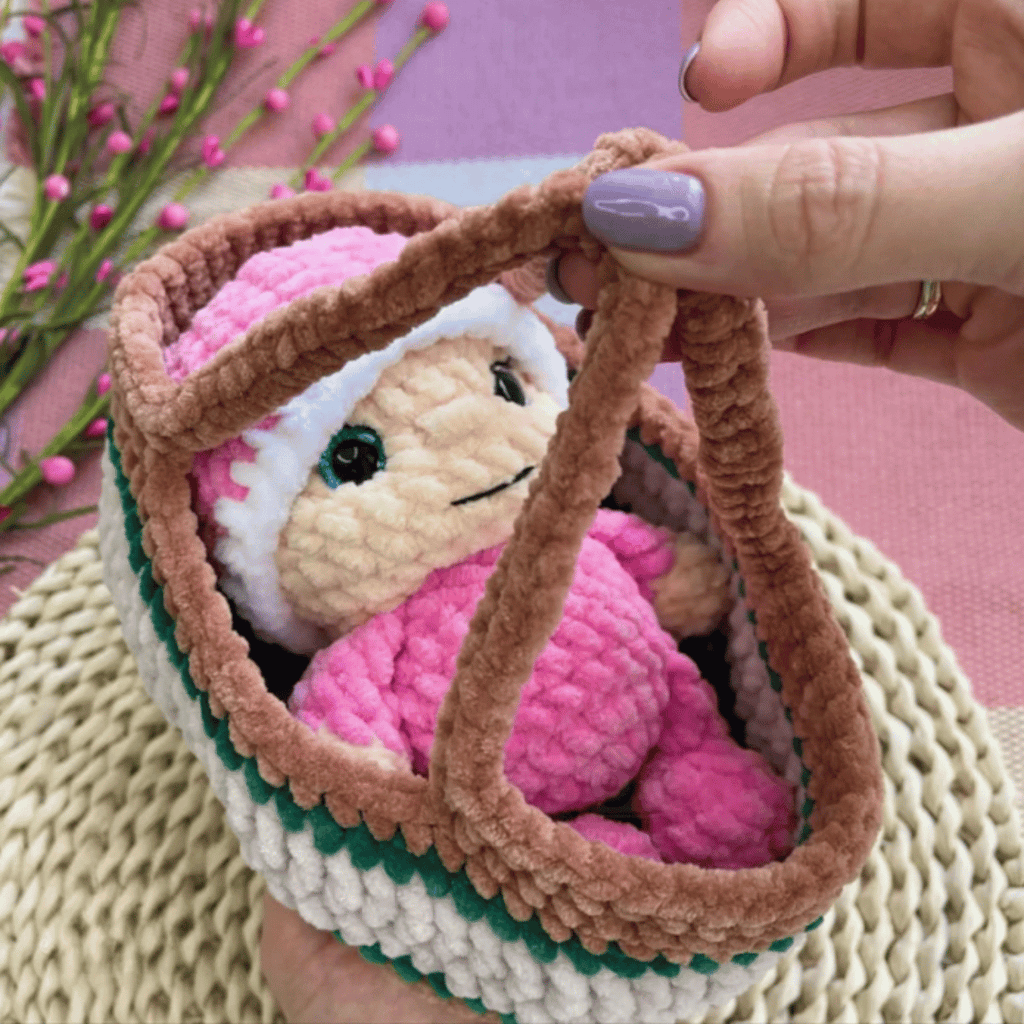 Baby Mila Crochet Baby with Carry Basket PDF Amigurumi Doll Tutorial