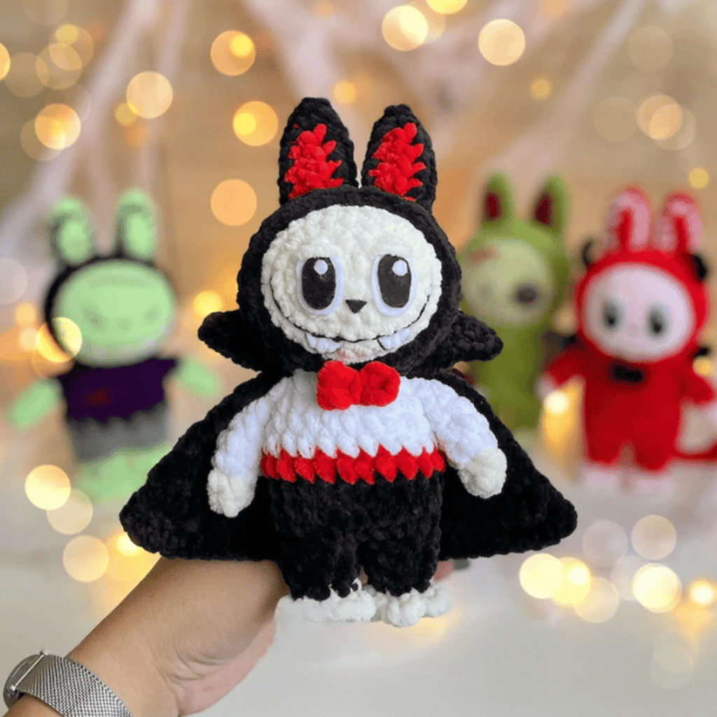 Labubu 5-in-1 Halloween Crochet Outfits PDF Doll Clothes Pattern Bundle