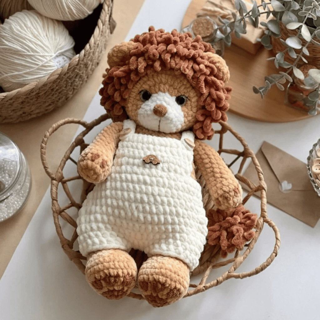 Lion Crochet Pattern with Outfit PDF Amigurumi Plush Toy Tutorial