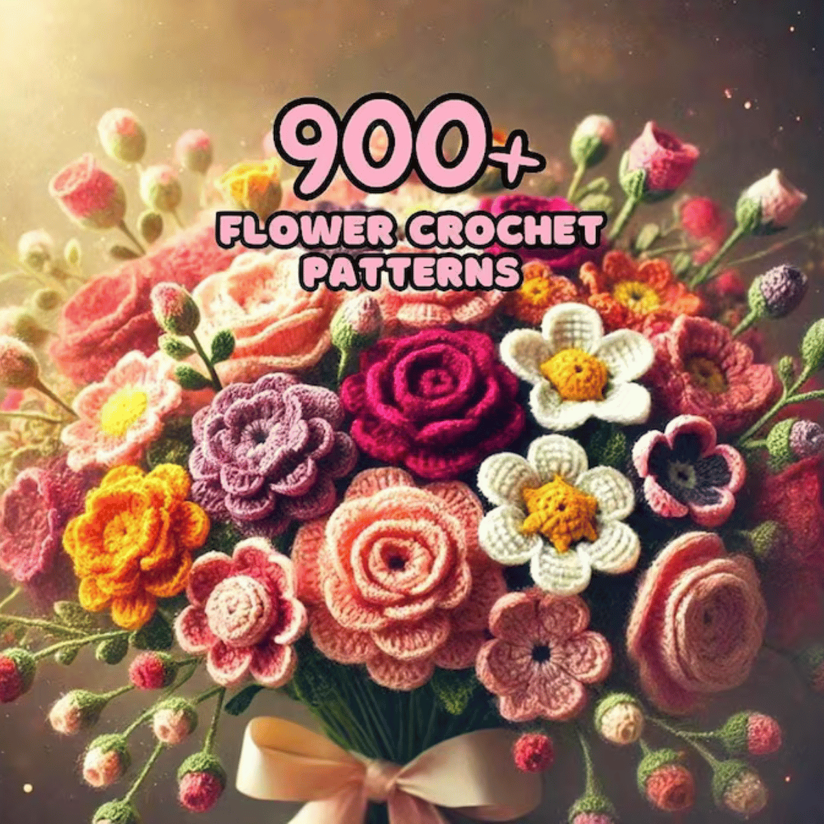 900+ Flower Bouquet Crochet Pattern Bundle – Floral Wedding & Garden PDF Collection