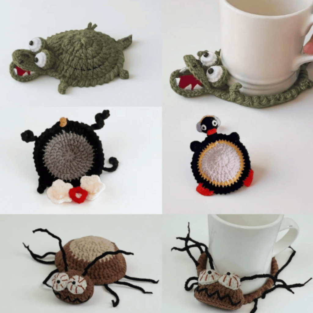 Crochet Coaster Pattern Bundle – Cute Handmade Mug Rug Set