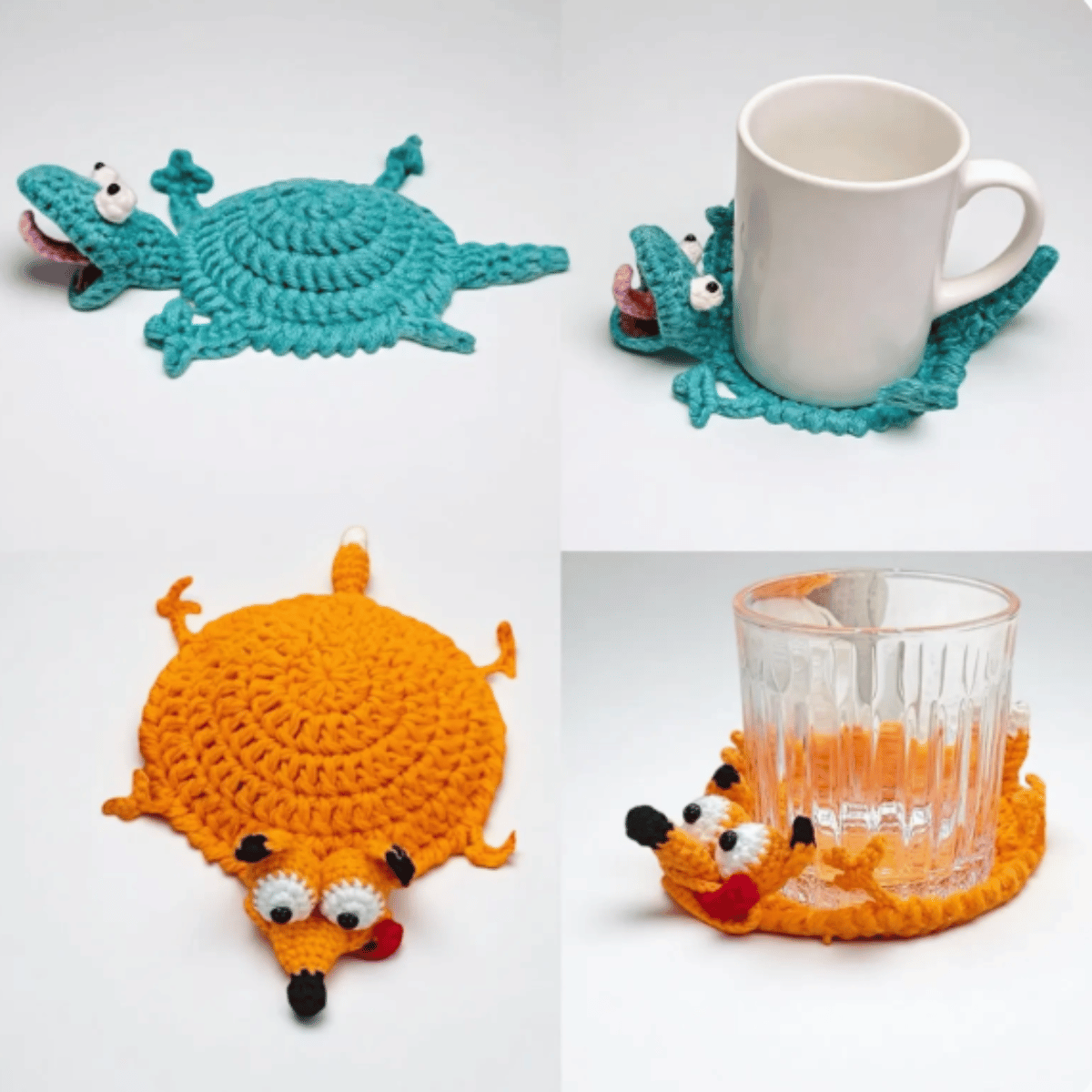 Crochet Coaster Pattern Bundle – Cute Handmade Mug Rug Set