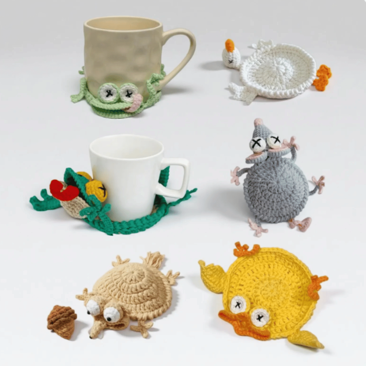 Crochet Coaster Pattern Bundle – Cute Handmade Mug Rug Set