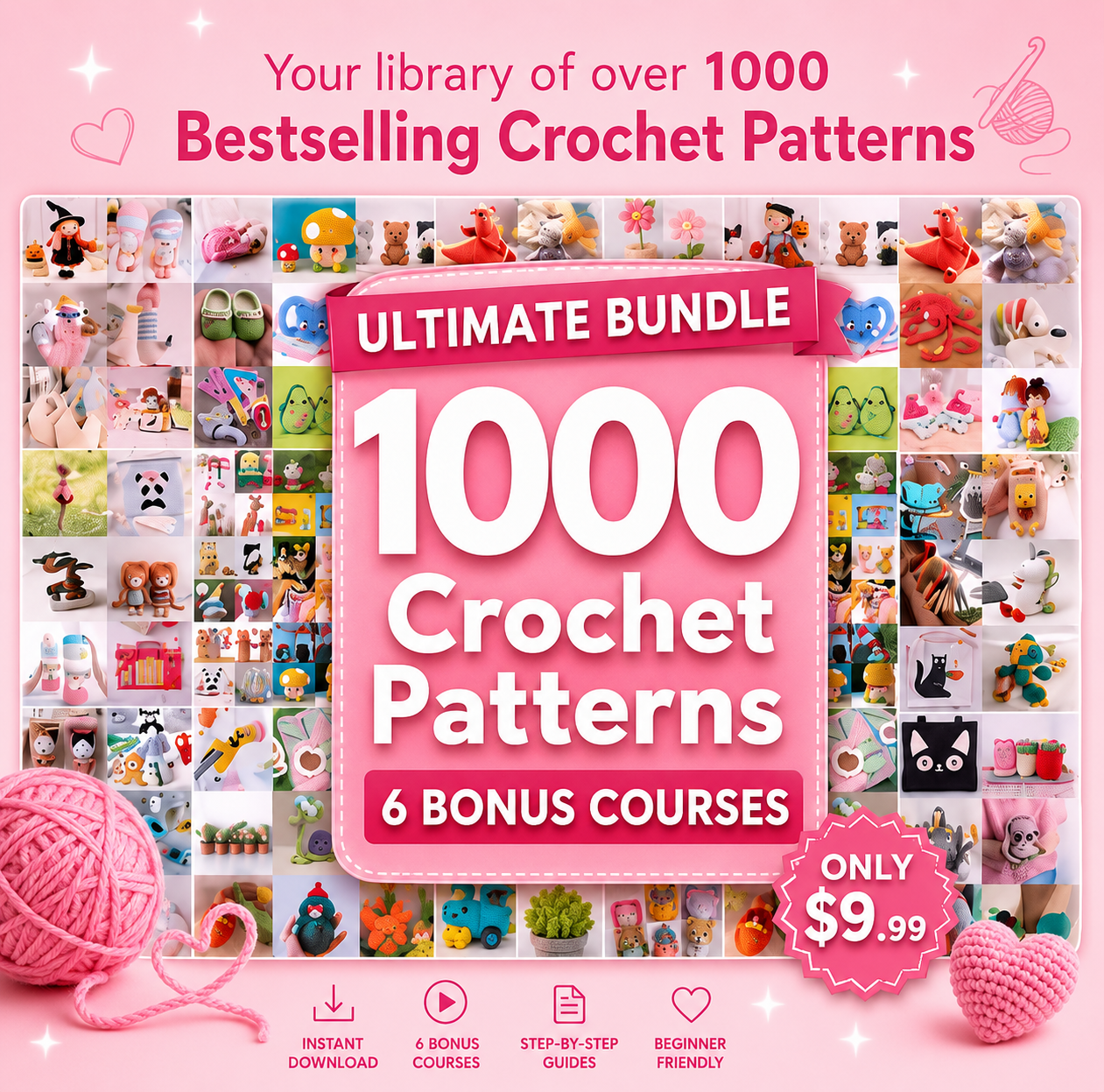 Ultimate Crochet Patterns Bundle – 1000+ Crochet Patterns Collection