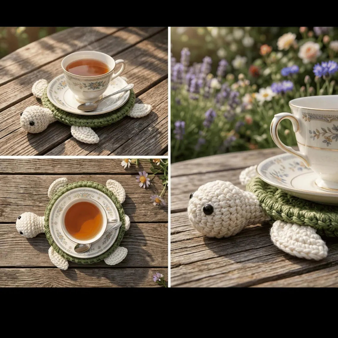 Floral Mug Rug & Coaster Crochet Pattern Bundle