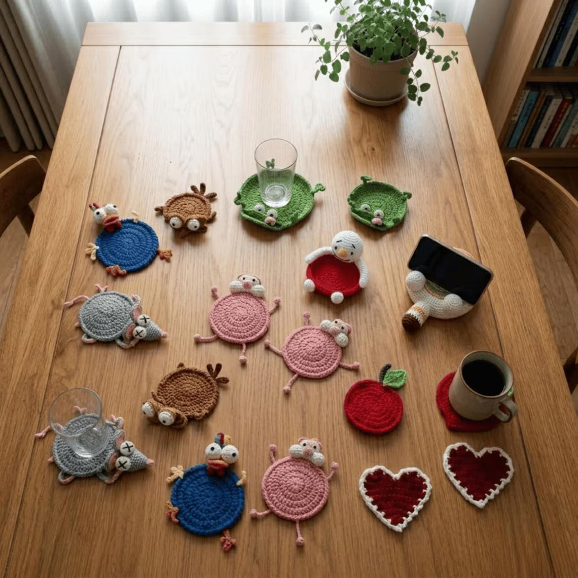 Floral Mug Rug & Coaster Crochet Pattern Bundle