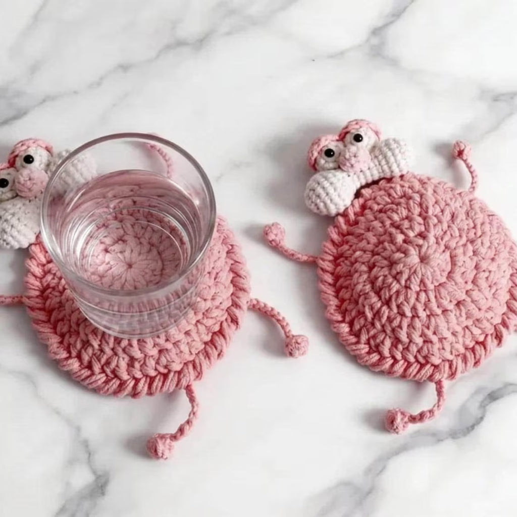 Crochet Coaster Pattern Bundle – Cute Handmade Mug Rug Set