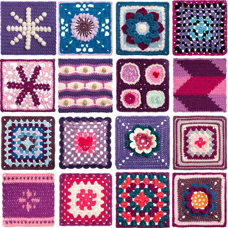365 Granny Square Crochet Patterns Bundle – Ultimate Motif & Afghan PDF Collection