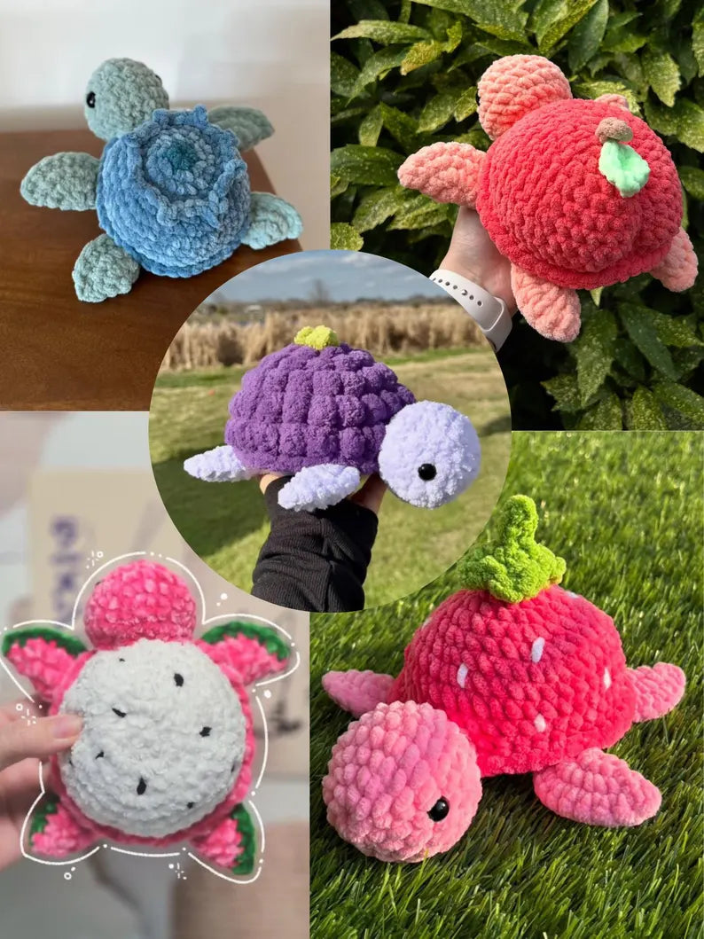 10-in-1 Fruit Turtle Crochet Pattern Bundle