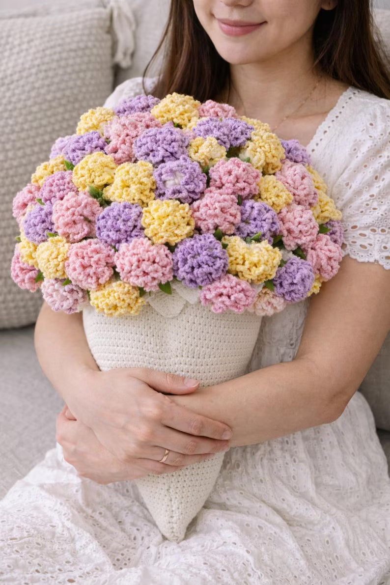 Crochet Flower Bouquet Blanket Pattern