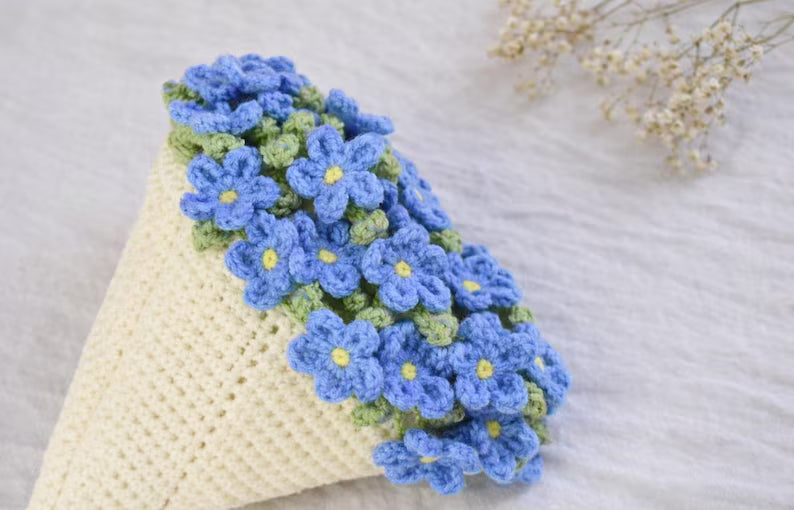 Crochet Flower Bouquet Blanket Pattern