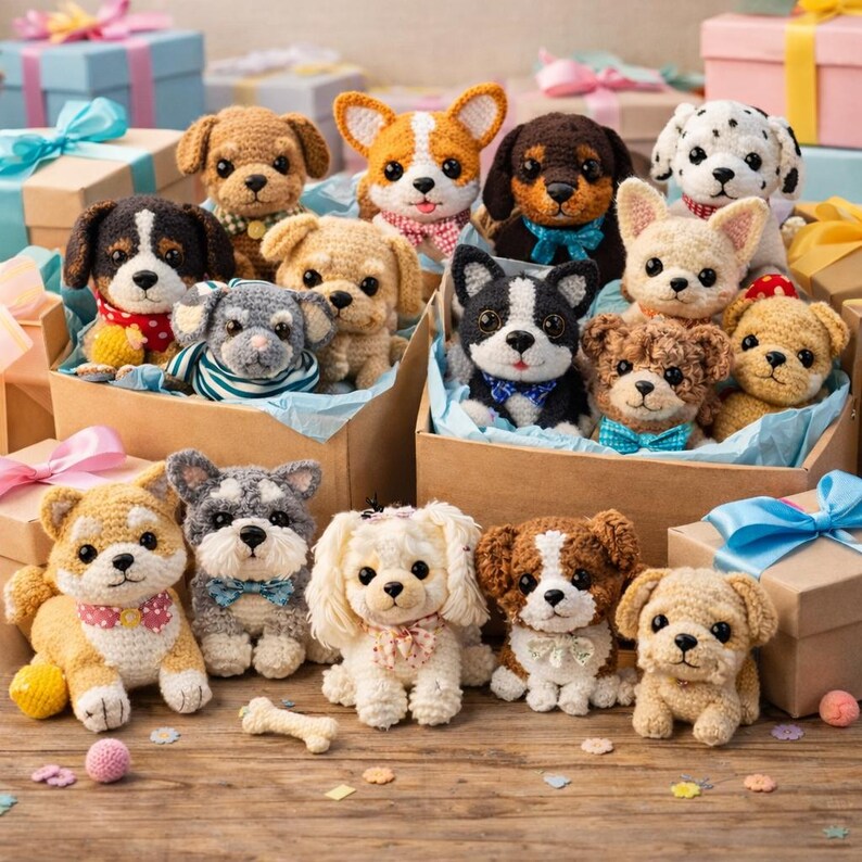 140 Dog Crochet Pattern Bundle PDF – Puppy Amigurumi Mega Collection