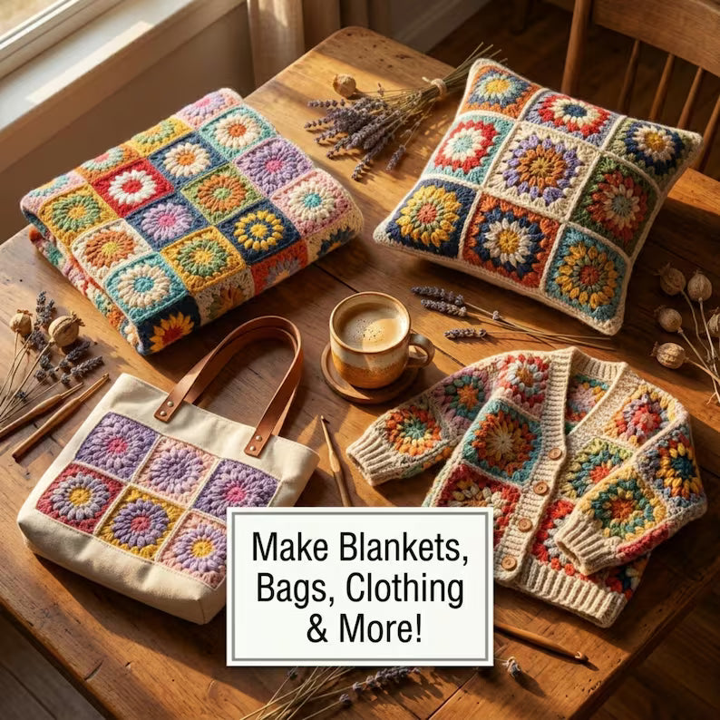 1000+ Granny Square Pattern Bundle