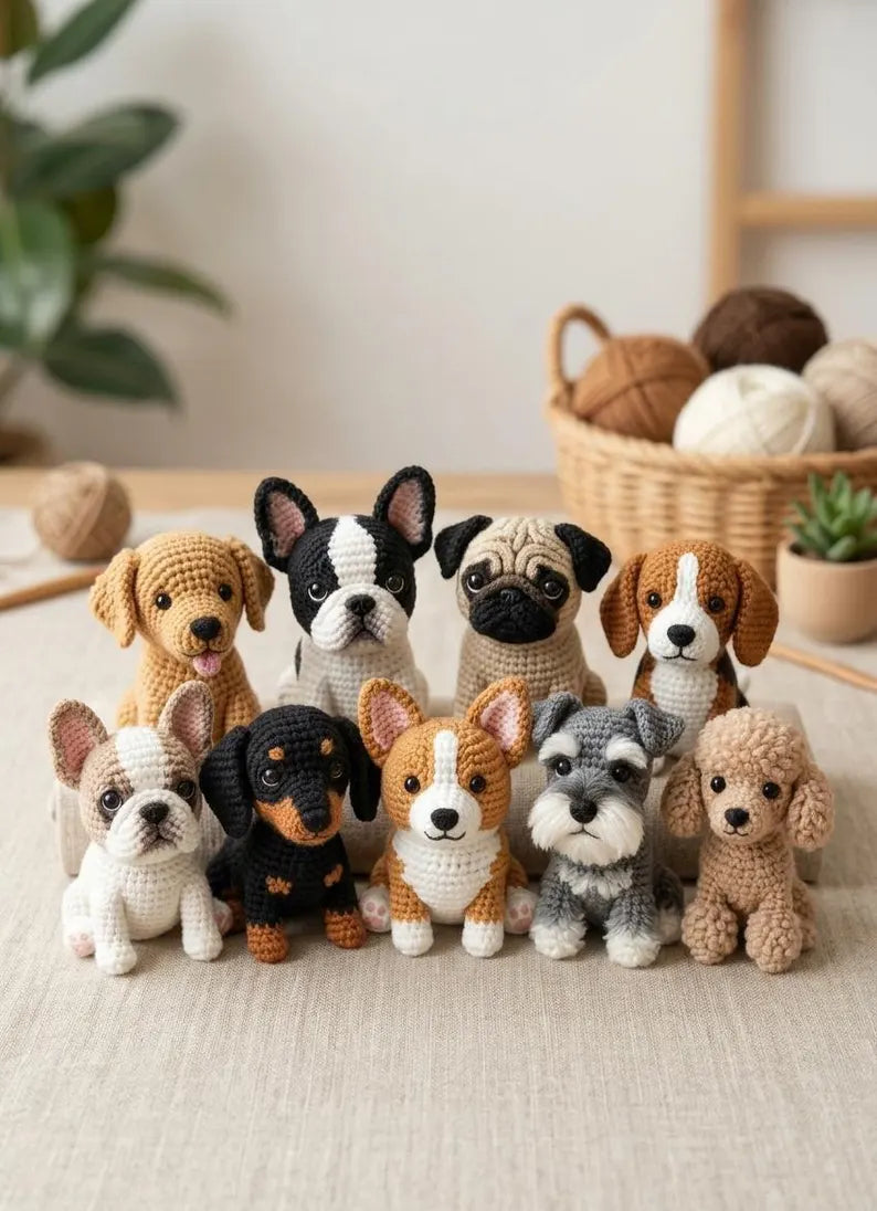 150+ Dog Crochet Pattern Bundle – Cute Puppy Amigurumi PDF Collection