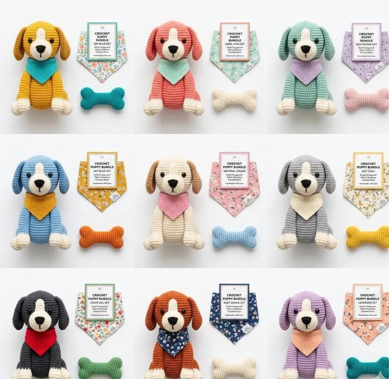 150+ Dog Crochet Pattern Bundle – Cute Puppy Amigurumi PDF Collection