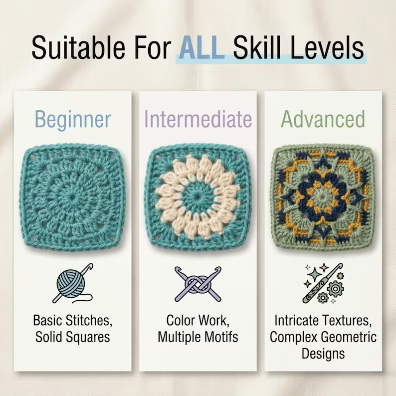 1000+ Granny Square Pattern Bundle