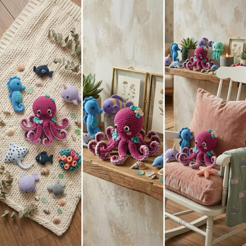 200 Ocean Amigurumi Crochet Patterns Bundle – Sea Creature PDF Collection