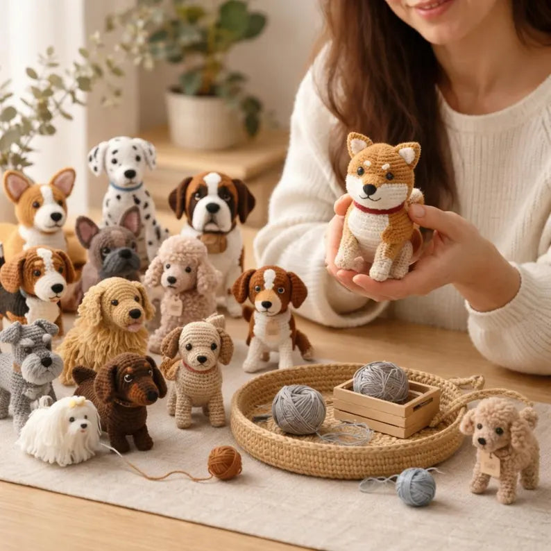 150+ Dog Crochet Pattern Bundle – Cute Puppy Amigurumi PDF Collection