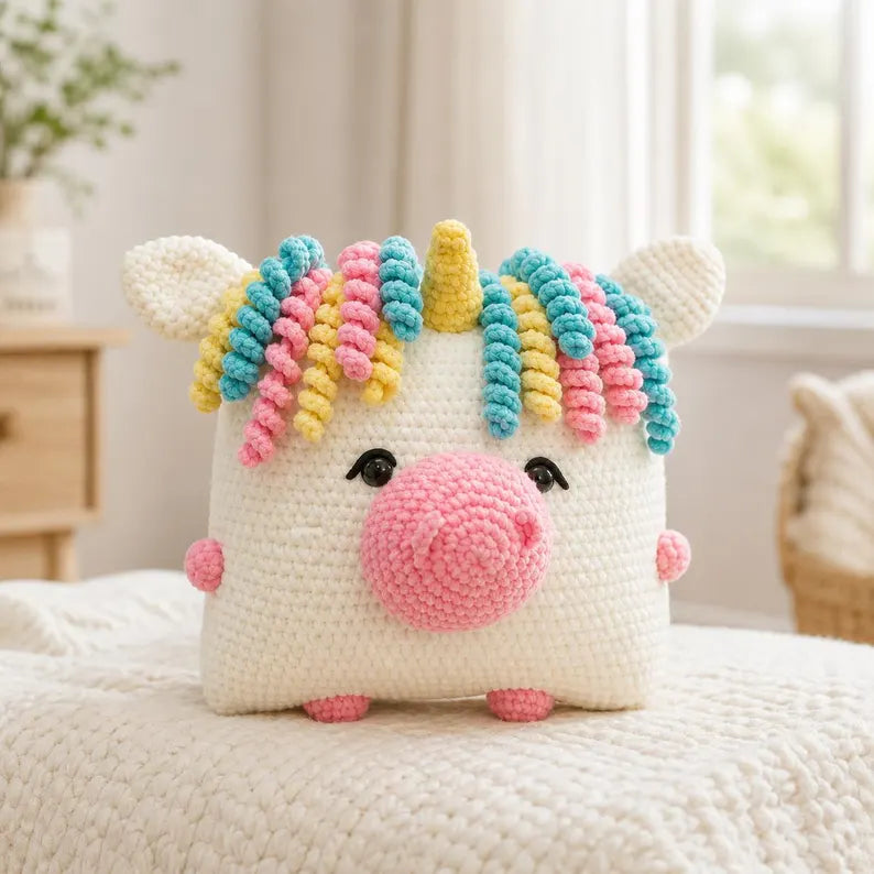 12 Animal Pillow Crochet Pattern Bundle – Cute Amigurumi Cushion PDF Collection