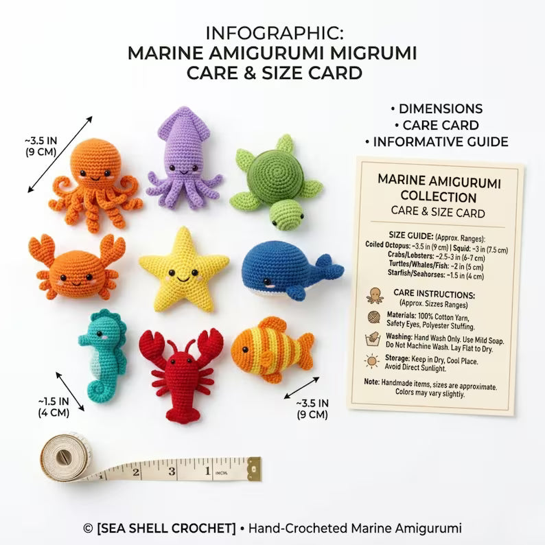 200 Ocean Amigurumi Crochet Patterns Bundle – Sea Creature PDF Collection