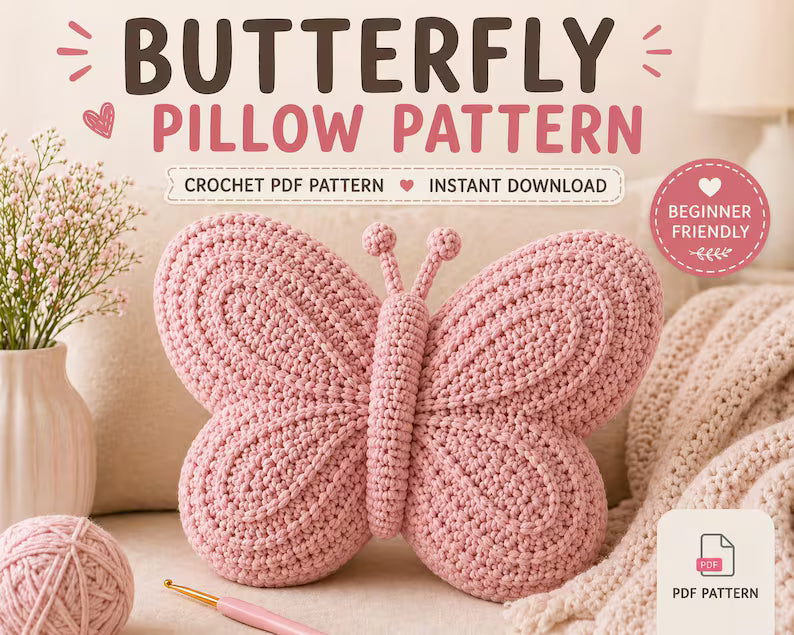Butterfly Pillow Crochet Pattern