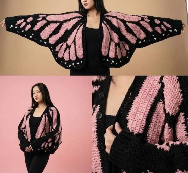 Monarch Butterfly Cardigan Crochet Pattern