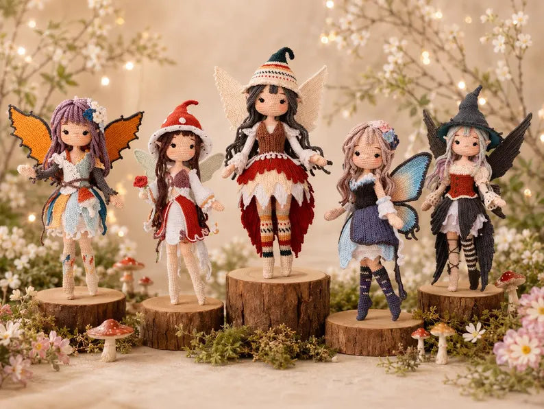 Fairy Dolls Crochet Pattern Bundle – Magical Amigurumi Collection