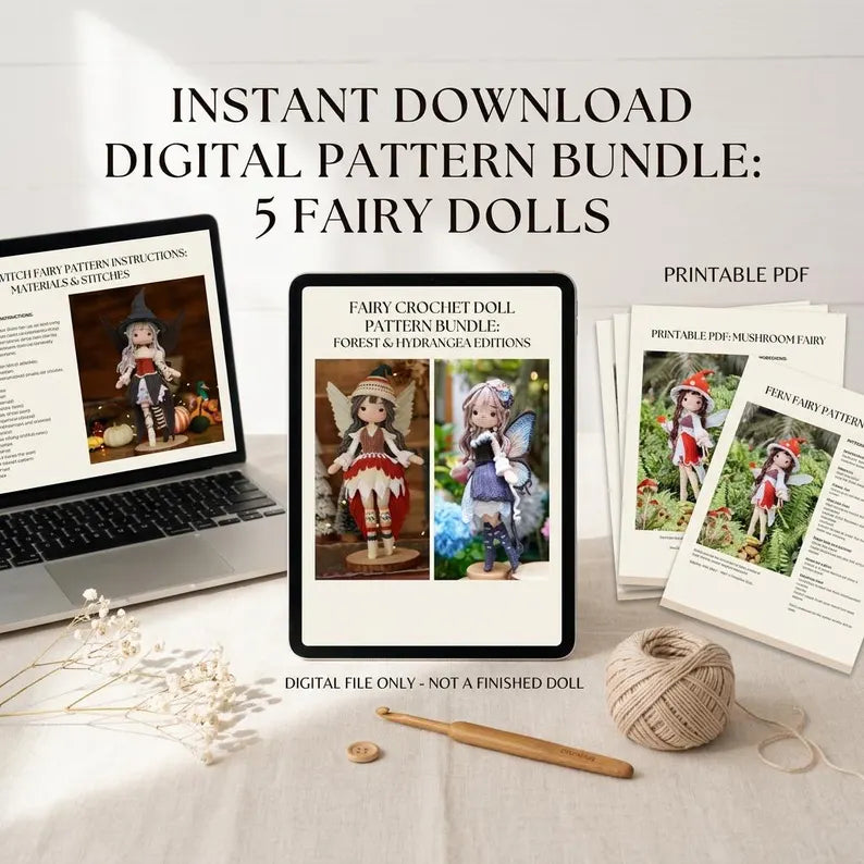 Fairy Dolls Crochet Pattern Bundle – Magical Amigurumi Collection