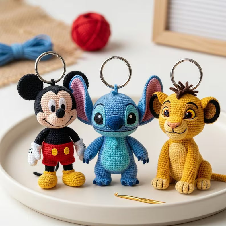 Disney Inspired Crochet Pattern Bundle – Cartoon & Princess Amigurumi PDF Collection