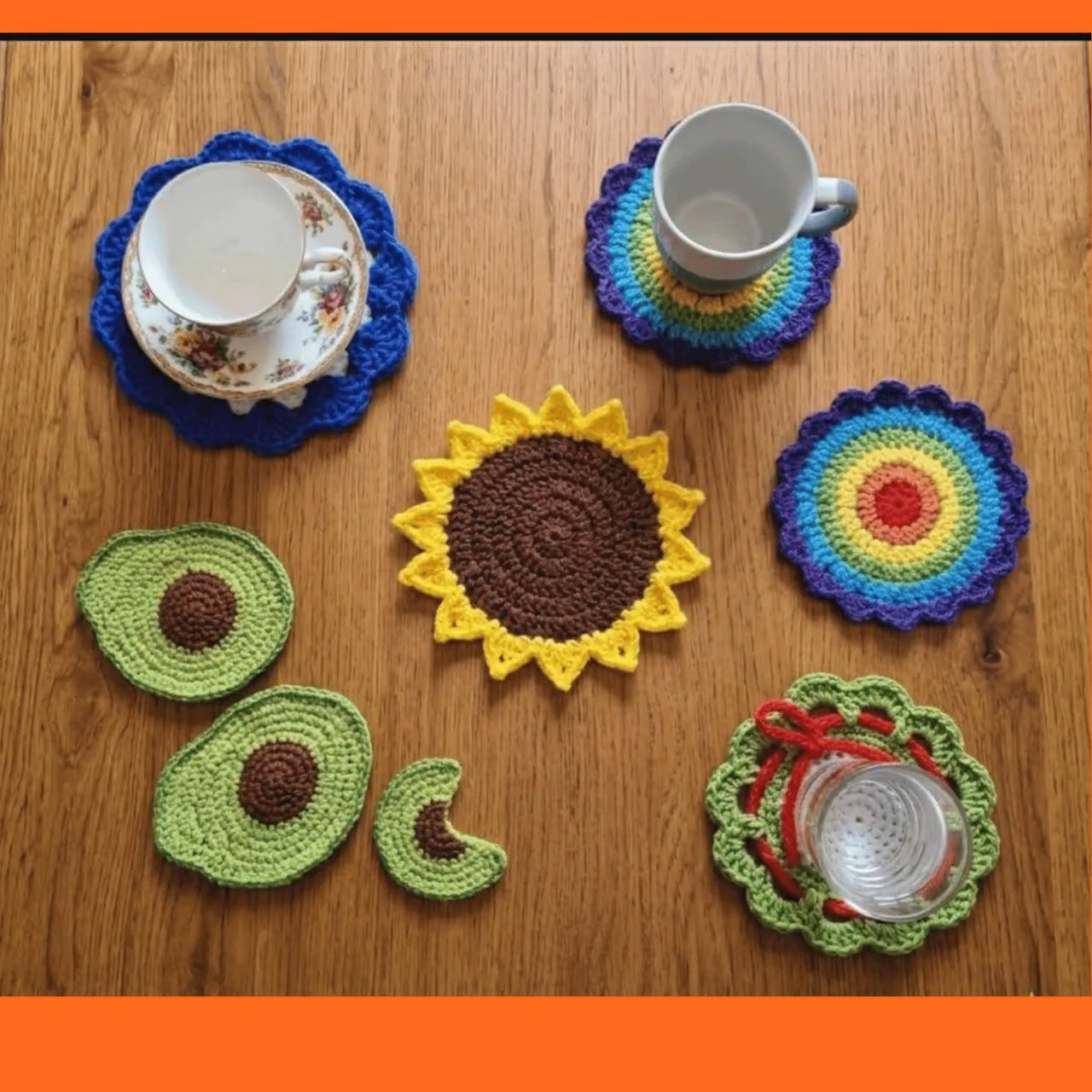 Floral Mug Rug & Coaster Crochet Pattern Bundle