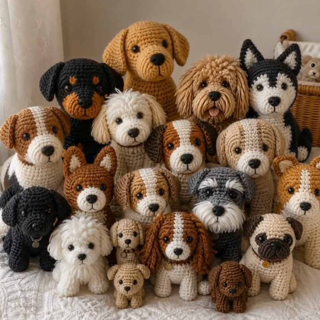 150+ Dog Crochet Pattern Bundle – Cute Puppy Amigurumi PDF Collection